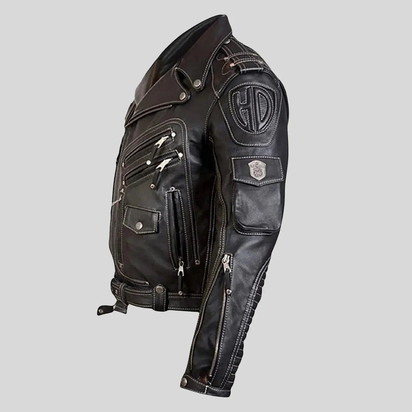 Harley Davidson Cowhide Leather Motorcycle Jacket