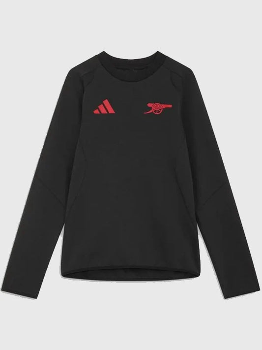 Adidas Arsenal Tiro Travel Black Fleece Sweatshirt
