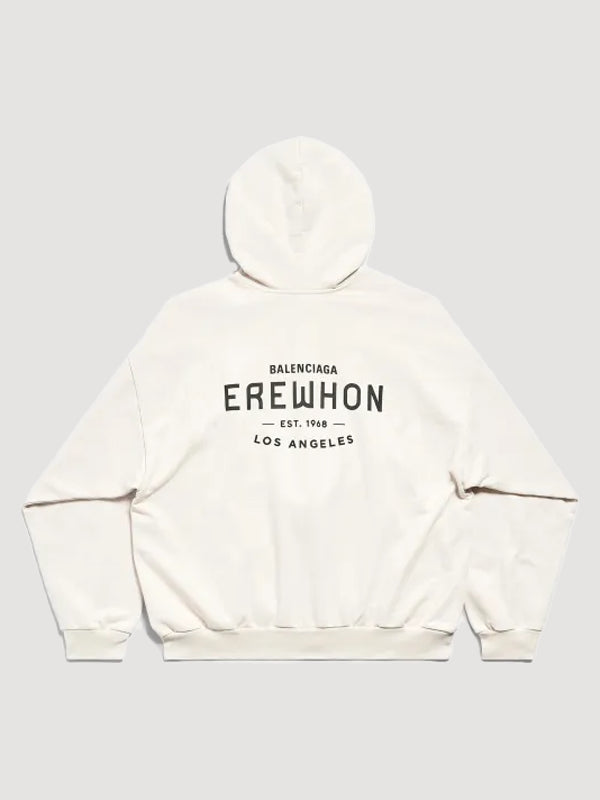 Balenciaga X Erewhon Los Angeles Zip Up Hoodie White