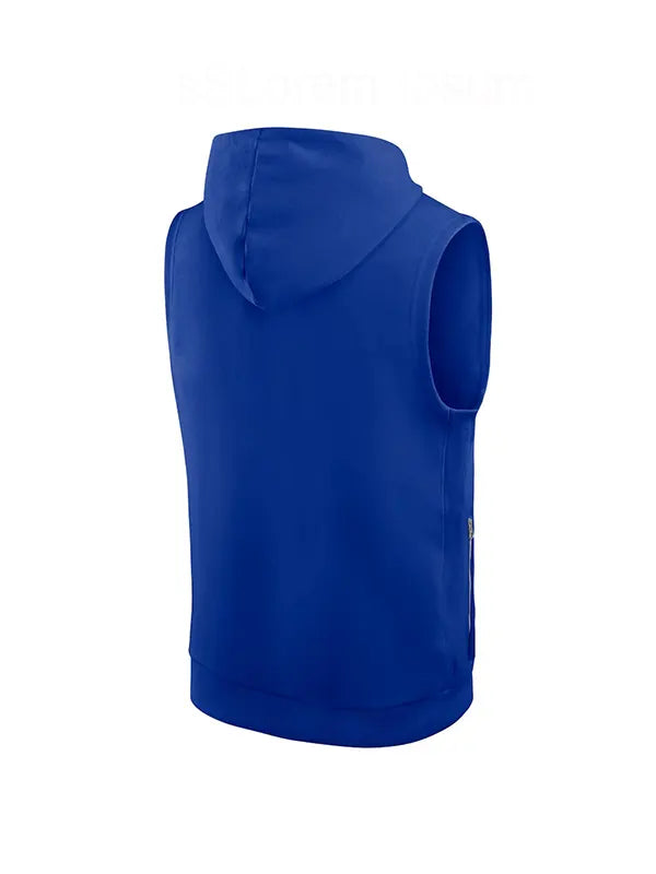 Buffalo Bills NFL Sideline Sleeveless Dri Fit Royal Blue Hoodie