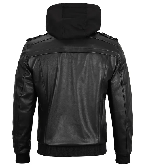 Edinburgh Men's Black Cafe Racer Leather Jacket