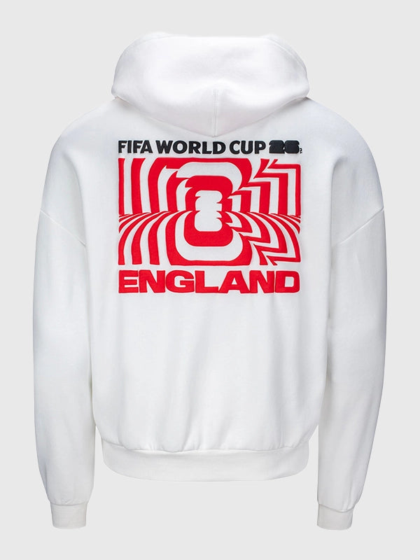 England 2026 FIFA World Cup White Puff Hoodie