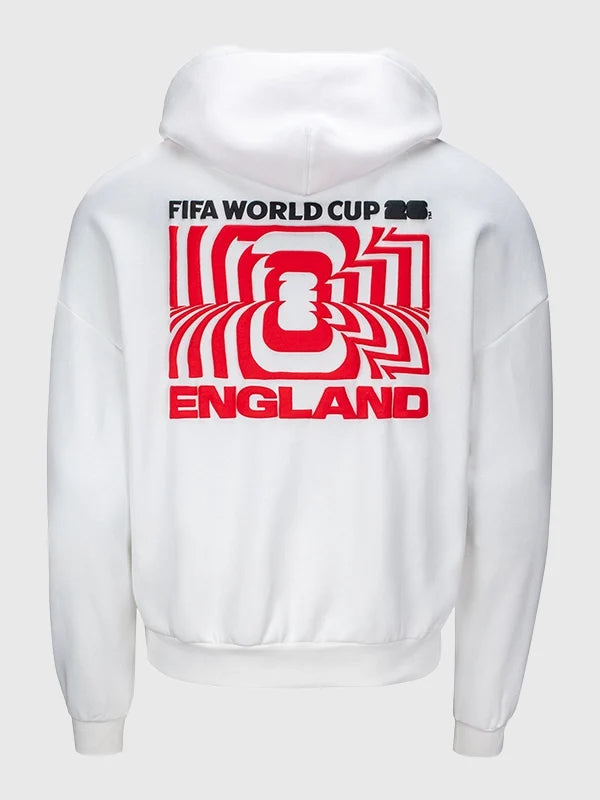 England 2026 FIFA World Cup White Puff Hoodie