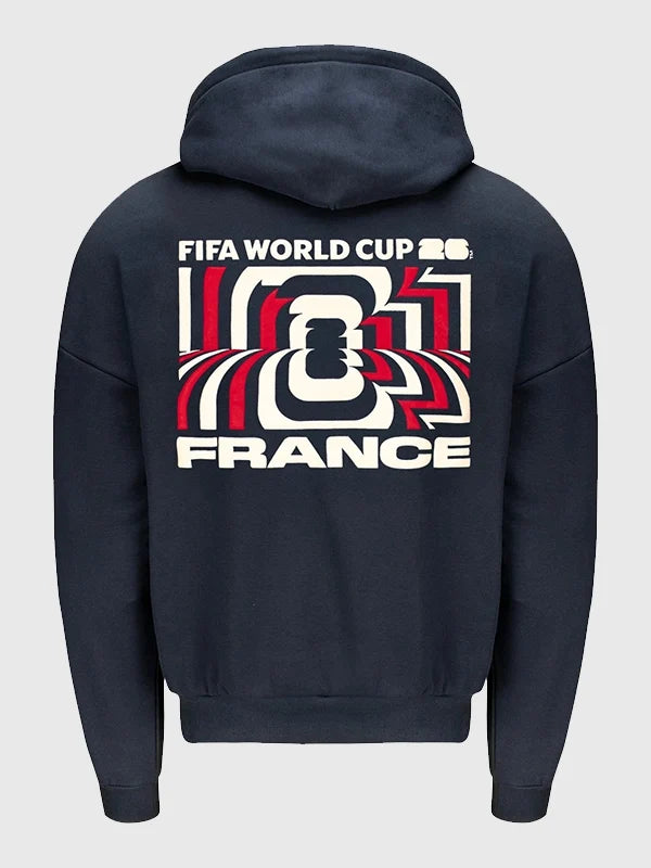 France 2026 FIFA World Cup Navy Blue Puff Hoodie