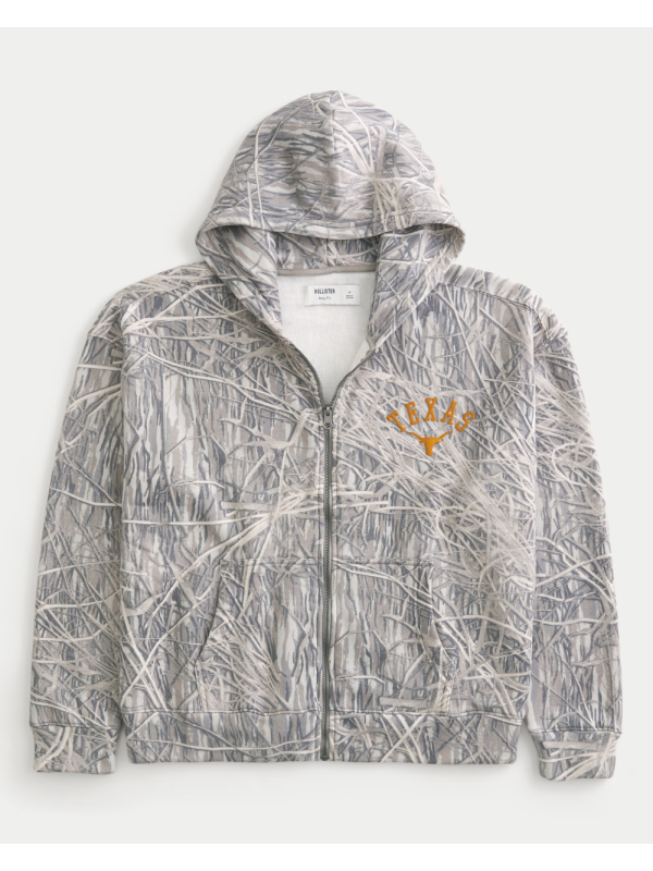Hollister Boxy Zip-Up University of Texas at Austin Hoodie