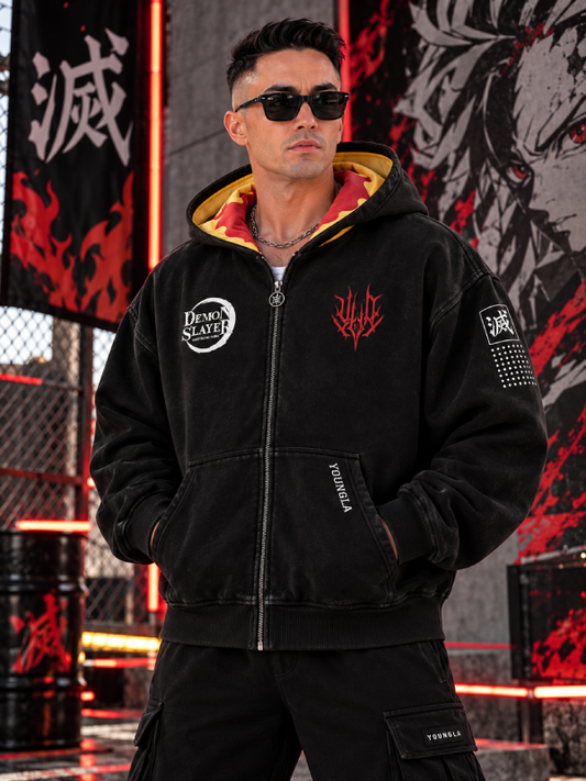 Kimetsu no Yaiba Tanjiro hoodie black