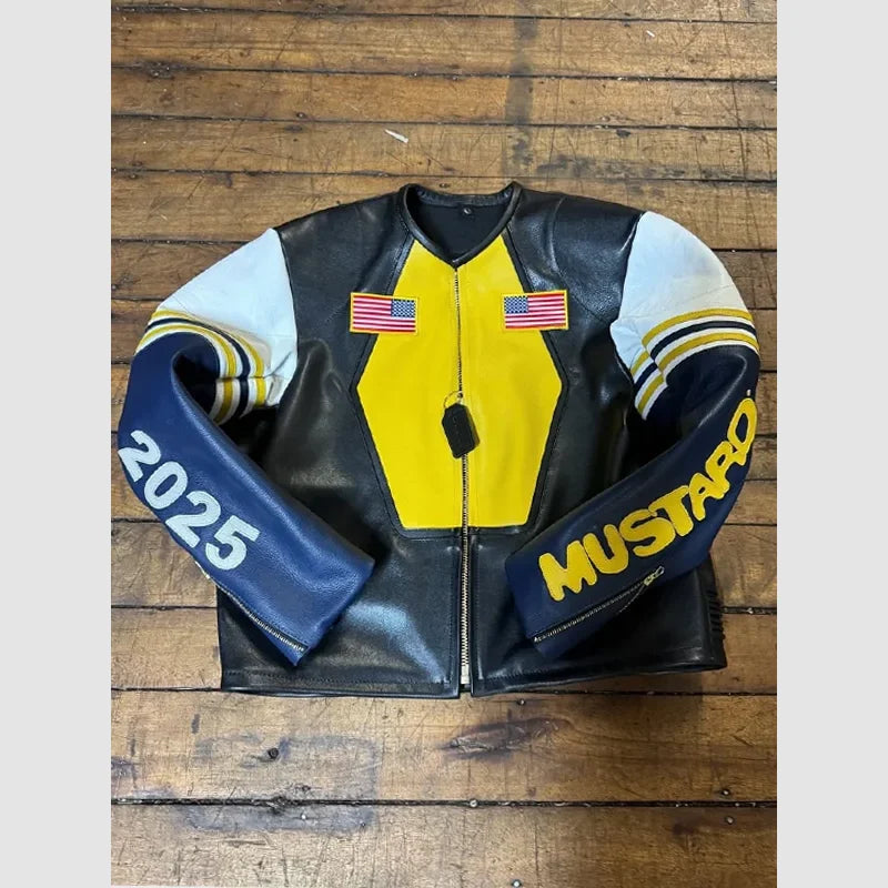 Mustard Super Bowl LIX Halftime Show Vanson Star Leather Jacket
