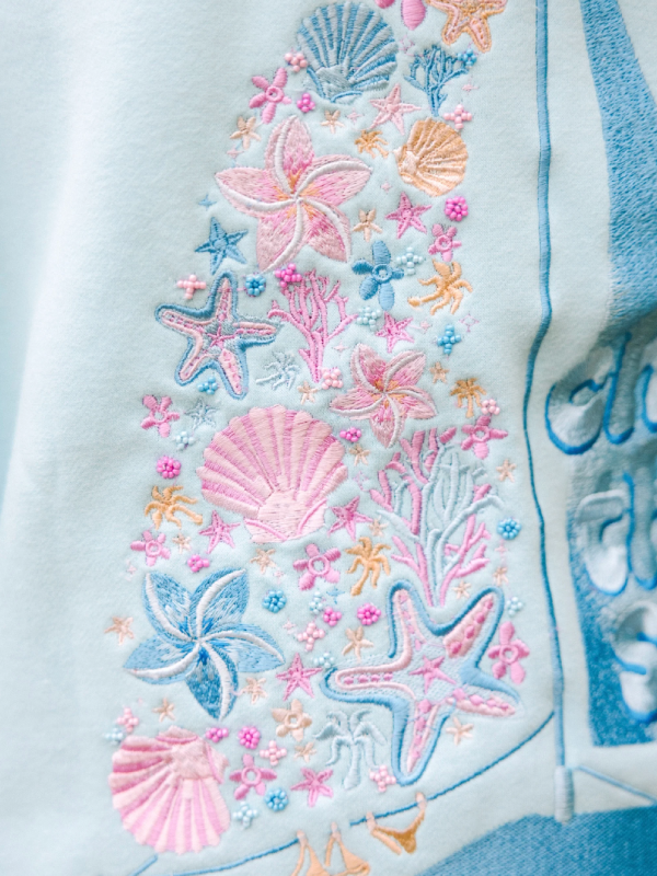 Pink Palm Puff Chase the Sun Relaxed Sweatshirt