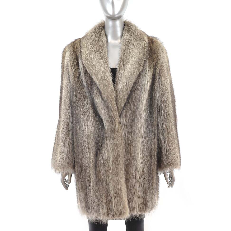 Raccoon Fur Stroller - Women's Winter Coat