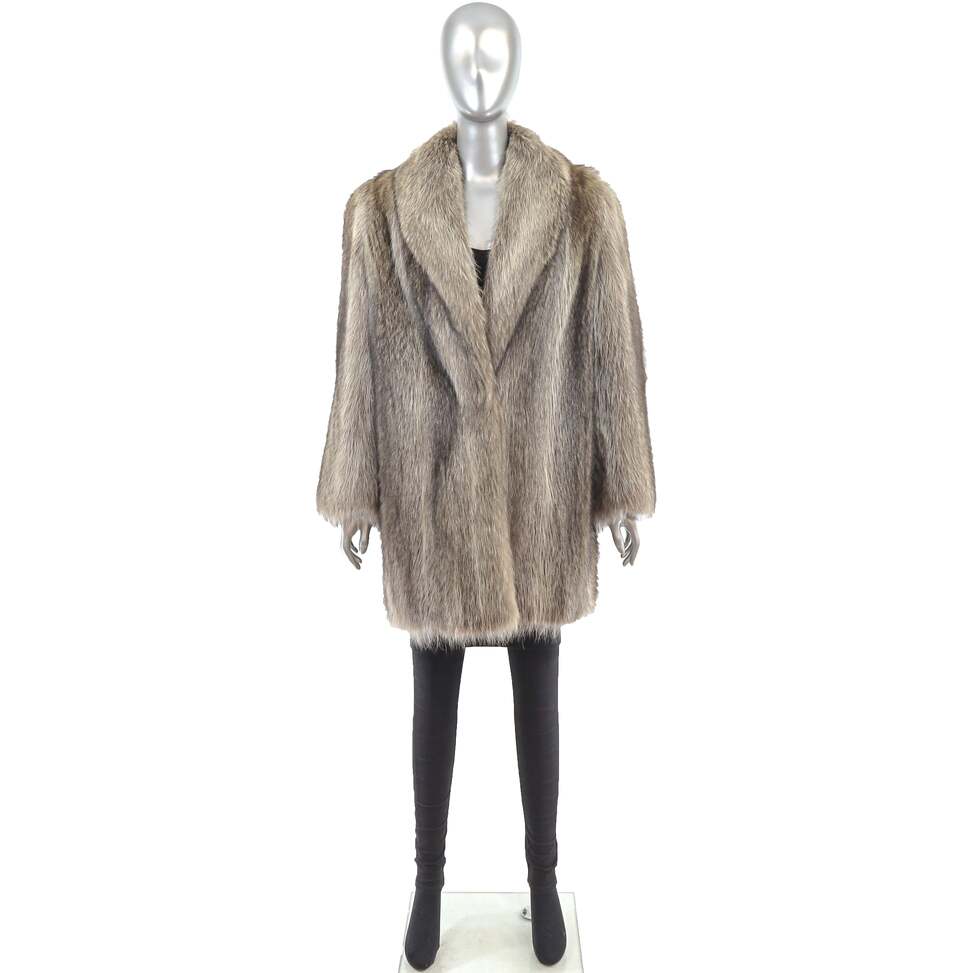 Raccoon Fur Stroller - Women's Winter Coat