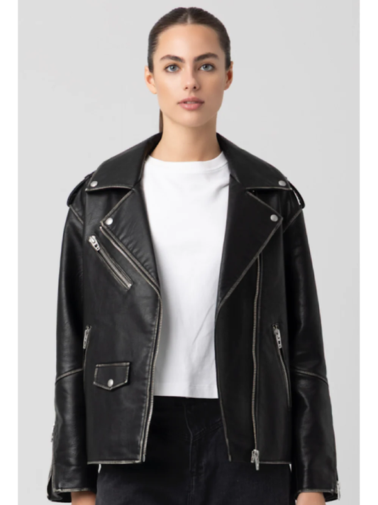 Women Blank NYC Moto Jacket