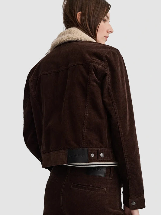 Womens Gap x A.P.C. Brown Corduroy Crop Jacket