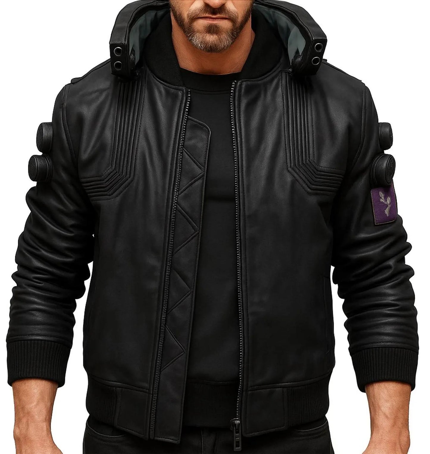 V's Samurai jacket Cyberpunk 2077 Men's Bomber Real Leather