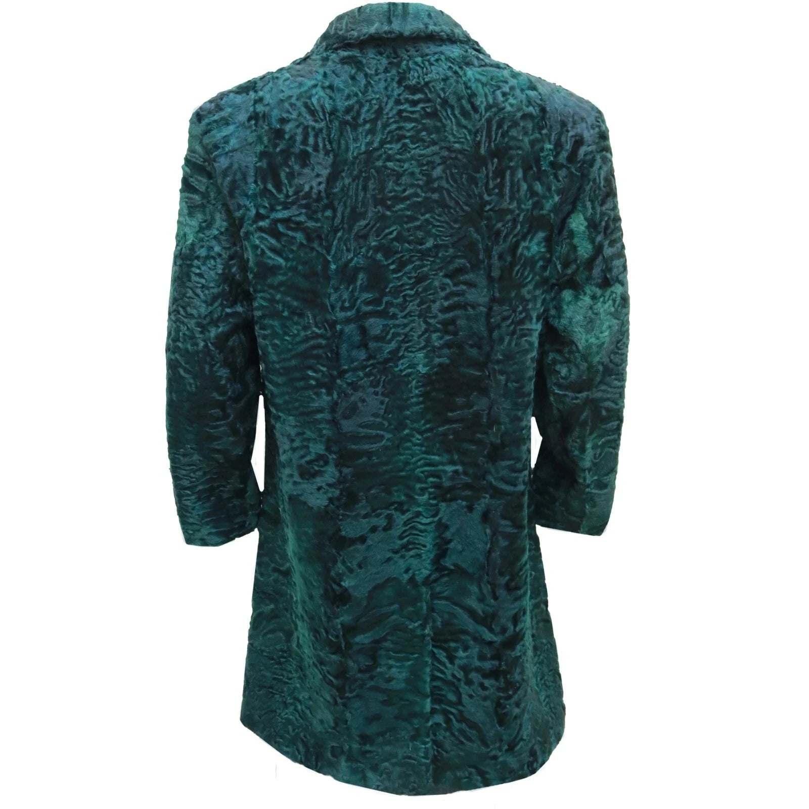 Green textured coat on a white background