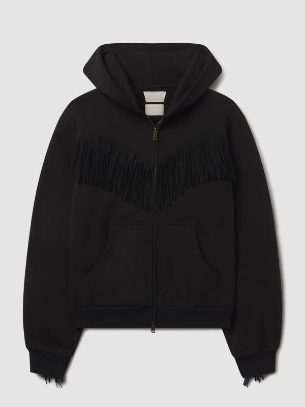 mens fringe hoodie