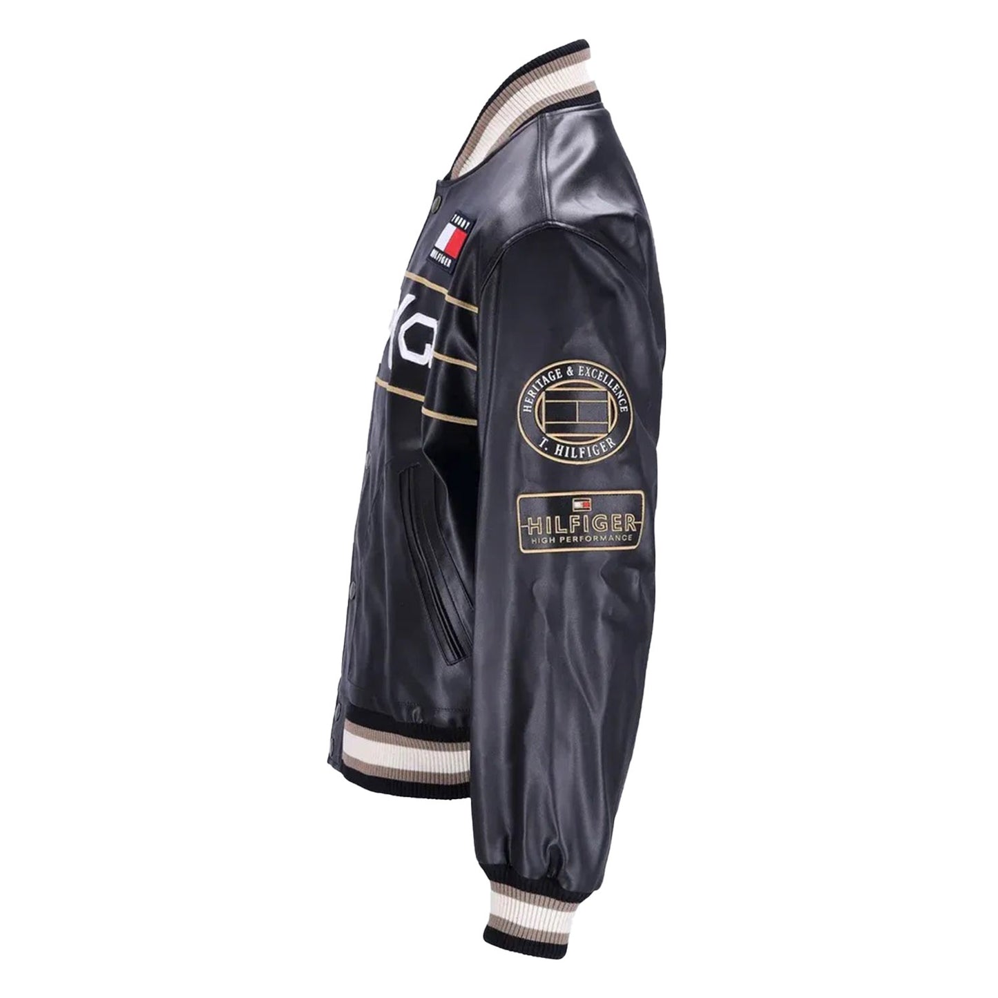 Tommy Hilfiger F1 Movie Racing Black Bomber Varsity Jacket
