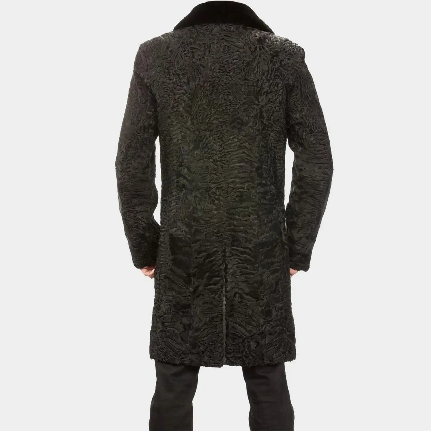 Dark textured coat on a white background