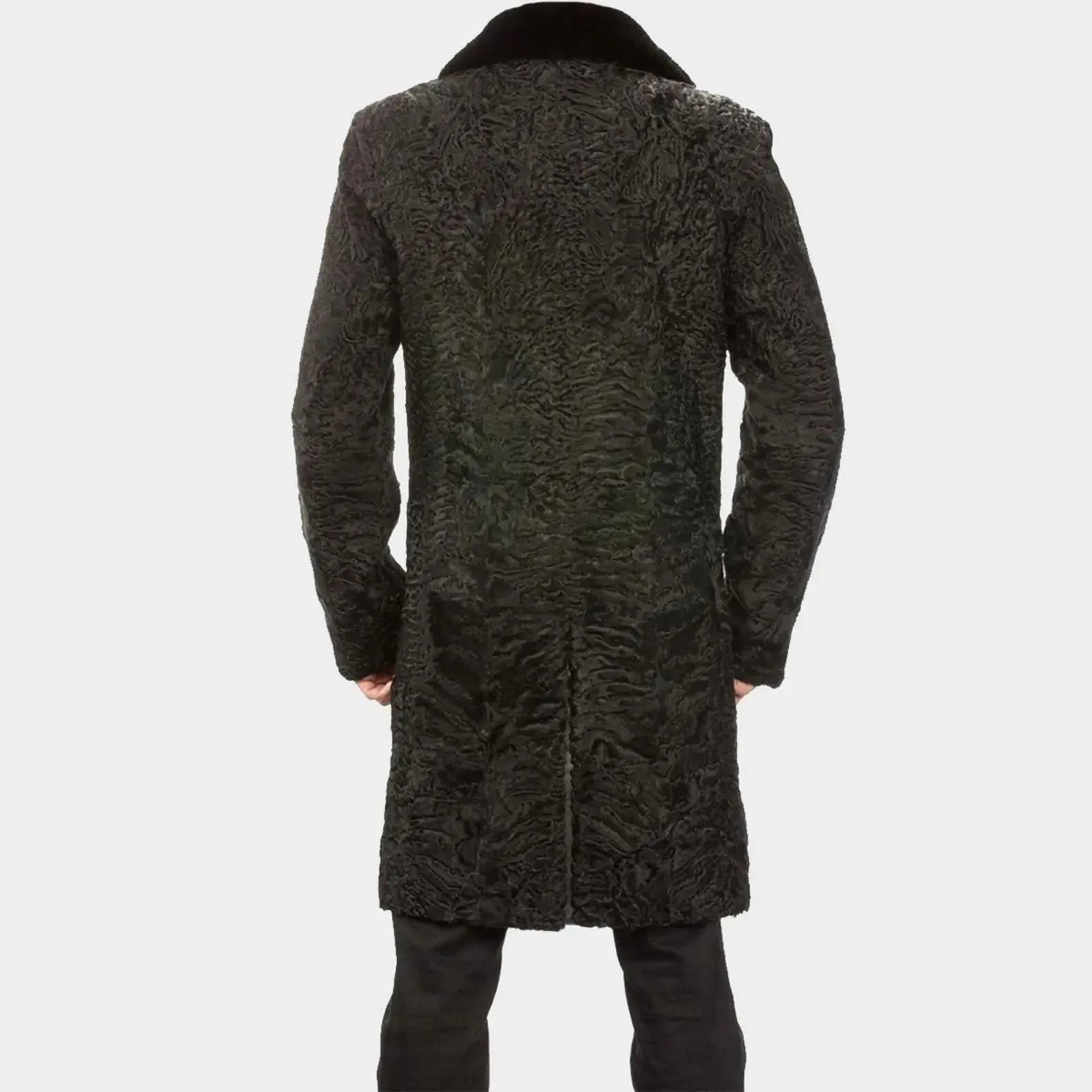 Dark textured coat on a white background