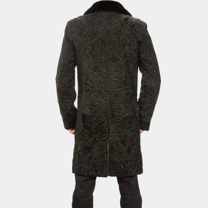 Dark textured coat on a white background