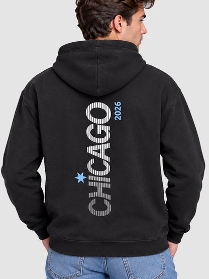 2026 Adidas Chicago Marathon Unisex Running Hoodie Black