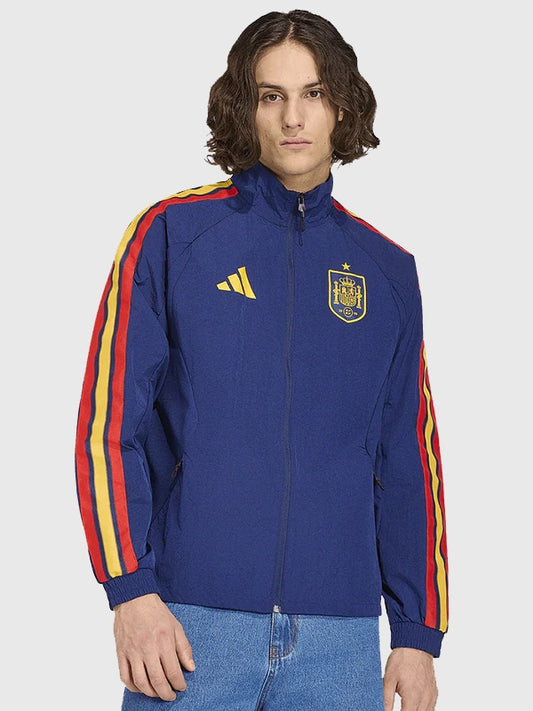 2026 Adidas Spain FIFA World Cup Blue Zip Up Home Anthem Jacket Unisex
