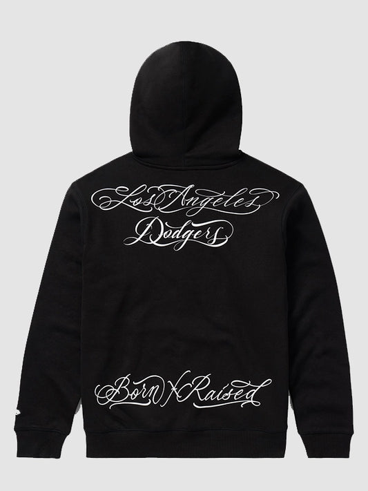 2026 Born x Raised x Los Angeles Dodgers Fine Line Black Hoodie