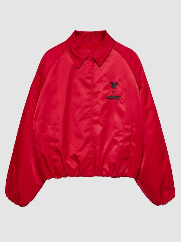 2026 Disney x F1 Womens Red Puffer Jacket