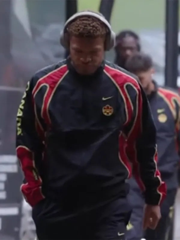 2026 FIFA World Cup Canada National Team Nike NOCTA Track Jacket Black Red