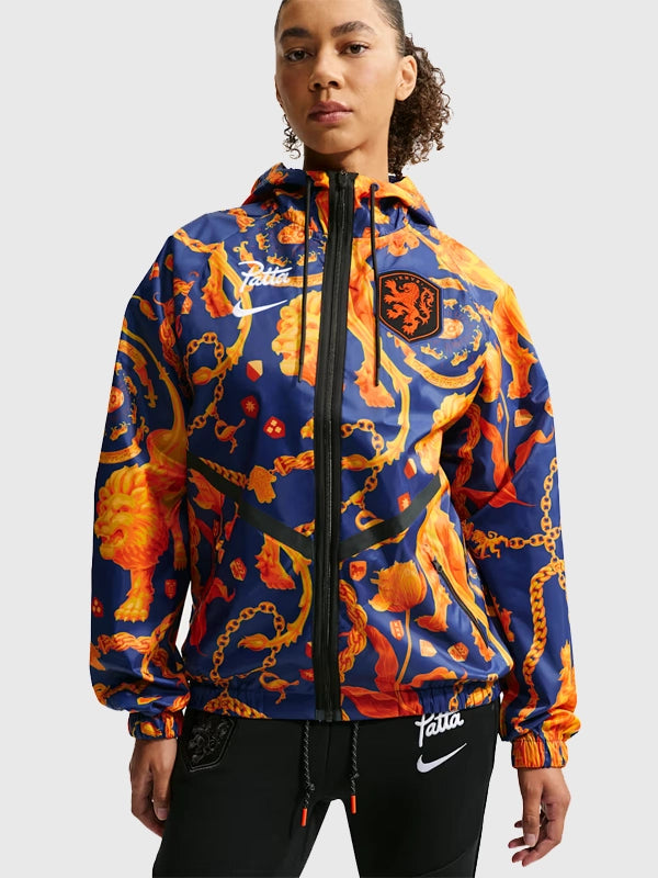 2026 Fifa World Cup Netherlands x Patta Anthem Jacket Navy Blue and Orange