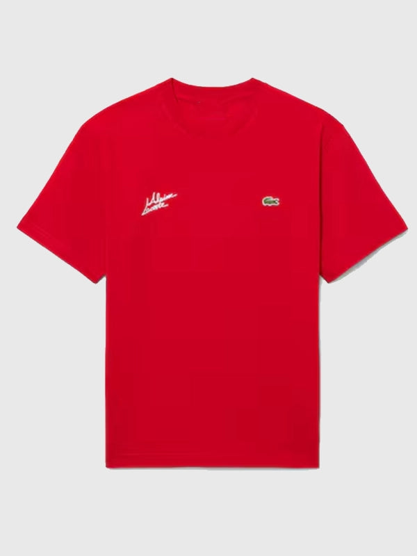 2026 Lacoste x Alpine Womens Red Graphic T-Shirt
