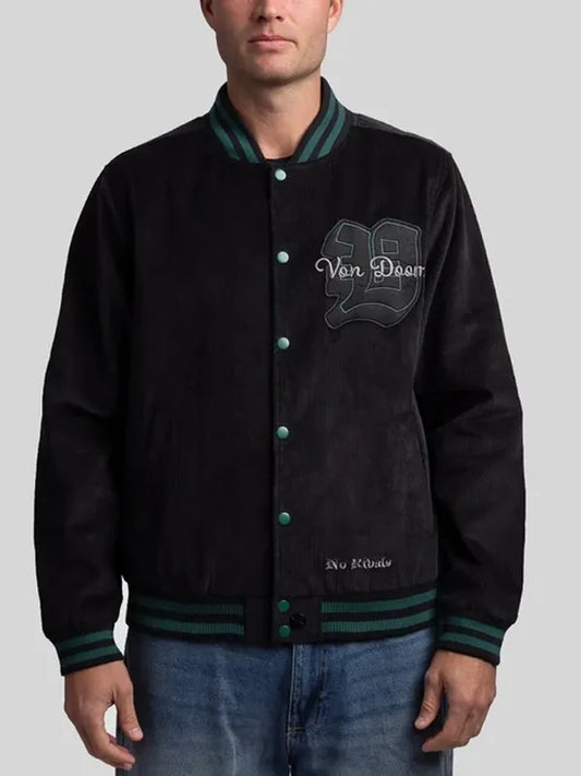 2026 NYCC Black Corduroy Varsity Lightweight Doctor Doom Jacket