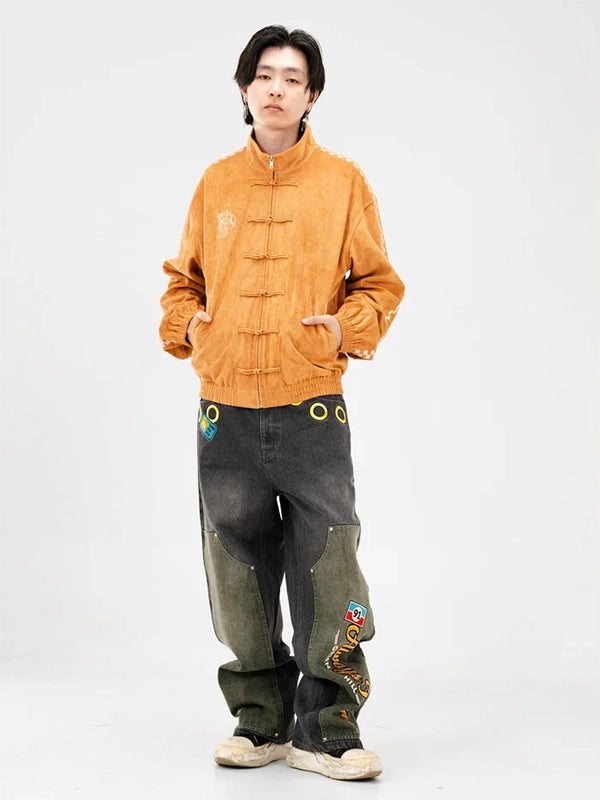 2026 Neptun x Sonic Orange Suede Jacket for Men Women