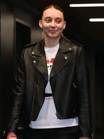 2026 Paige Bueckers Black Leather Jacket