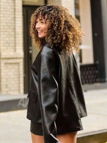 2026 Soley Liboy Black Leather Jacket