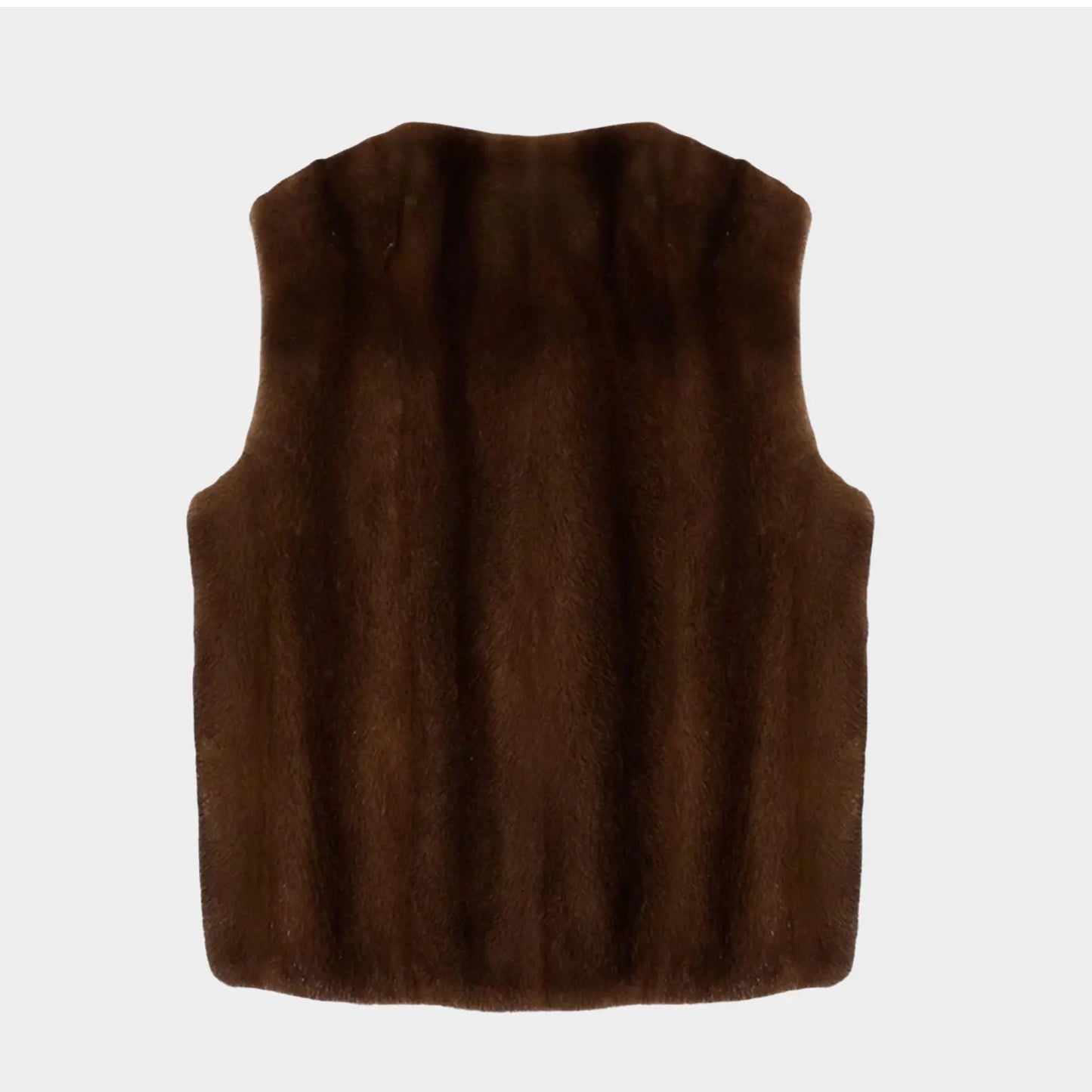 Brown vest on a light gray background