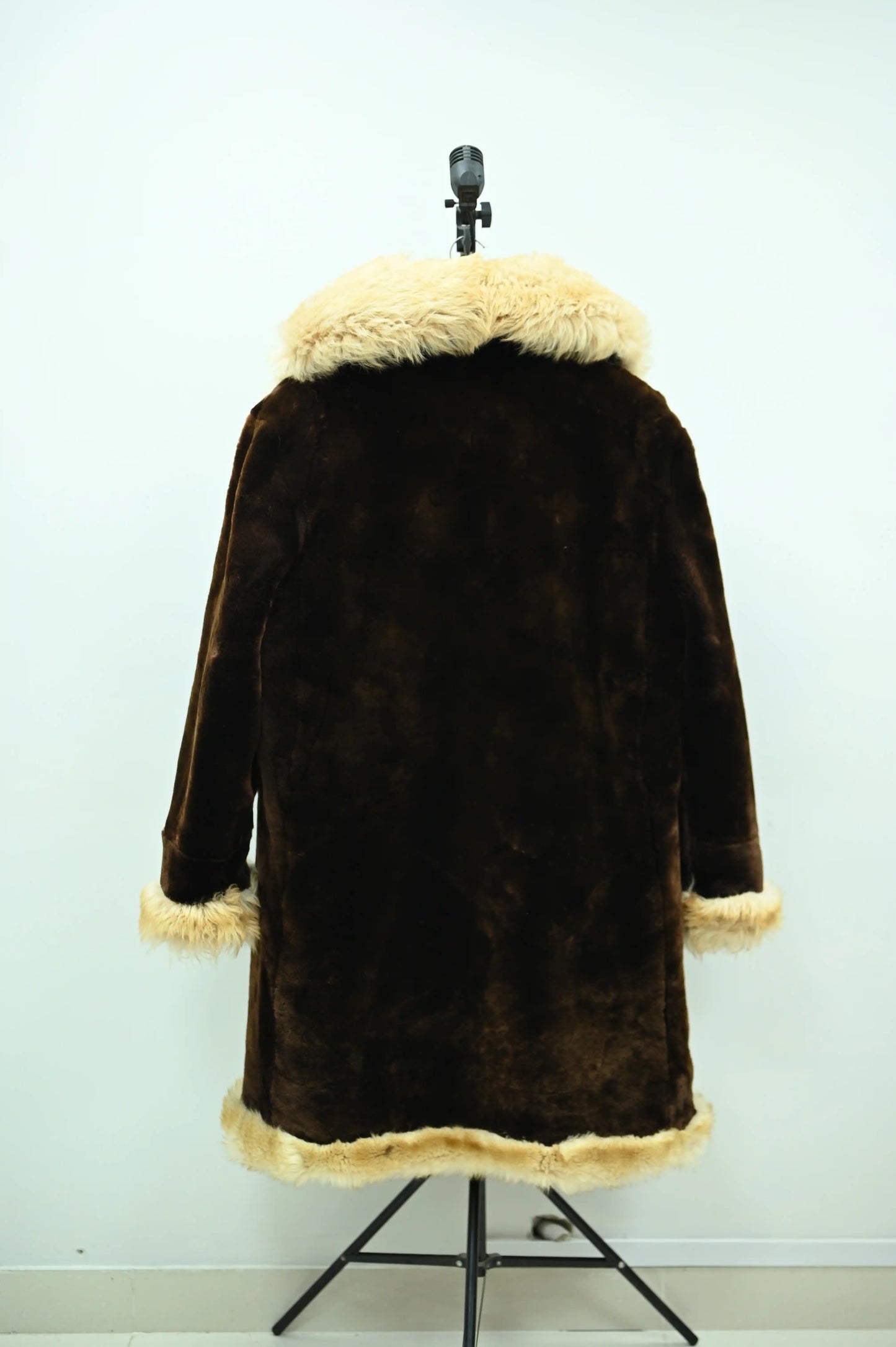 VIN DIESEL Real Sheared Beaver Fur Coat Alpaca sheep natural Fur Shawl Collar xxx movie complete sheep fur lining