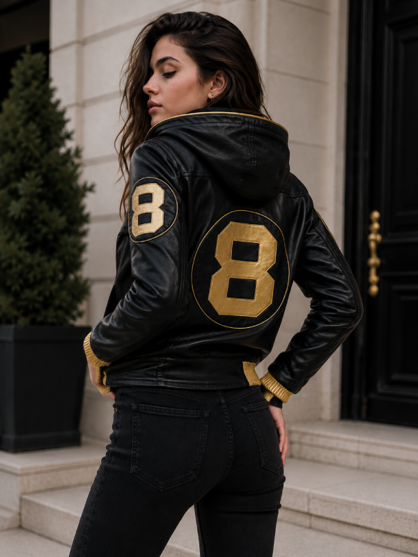 8 Ball Leather Jacket for Men