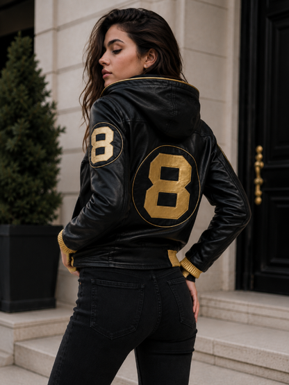 8 Ball Leather Jacket for Men