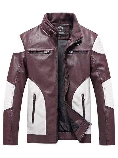 ANSZKTN Trend Plus Motorcycle Leather Jacket