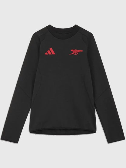 Adidas Arsenal Tiro Travel Black Fleece Sweatshirt
