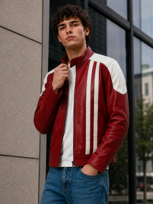 Arc Raiders Ryder Red Leather Jacket