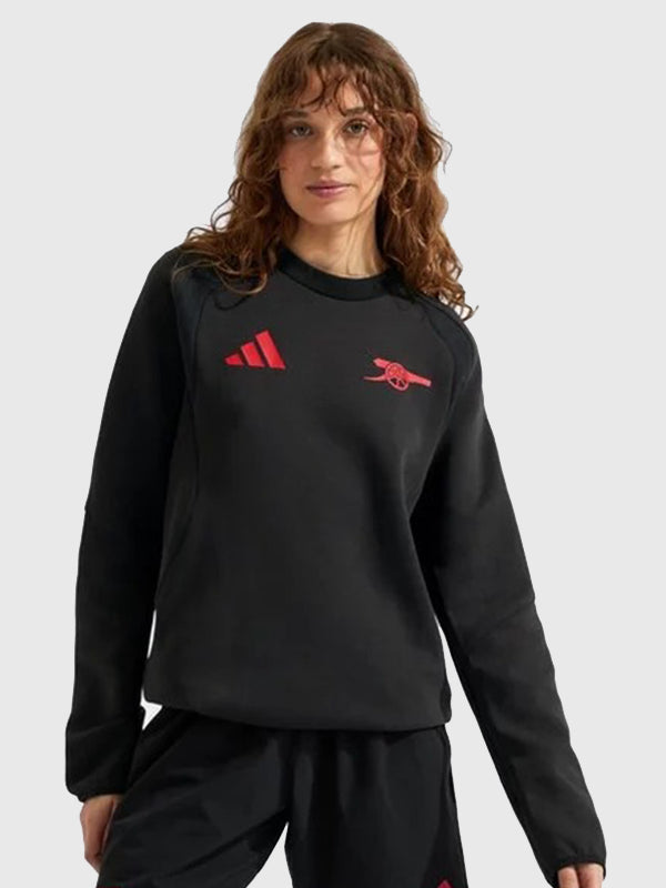 Arsenal Tiro Travel Adidas Black Fleece Sweatshirt