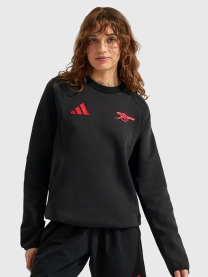 Arsenal Tiro Travel Adidas Black Fleece Sweatshirt