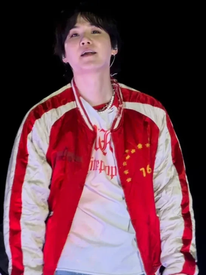 BTS ARIRANG Toronto Tour Suga Satin Jacket