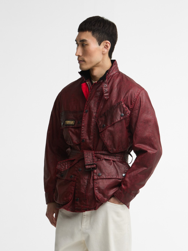Barbour International A7 90th Anniversary Green Wax Cotton Jacket