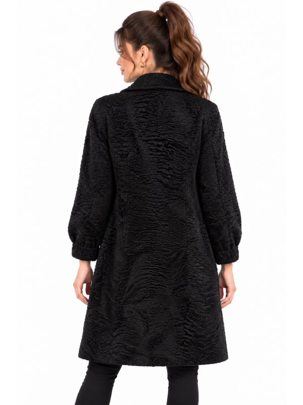 Persian Lamb Fur Women’s Luxury Black Coat