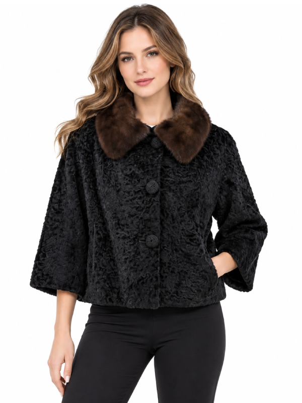 Black Fur Jacket for Women