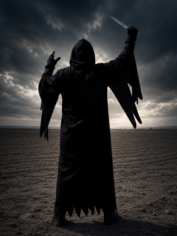 Black Ghostface Robe Halloween Costume for Adults