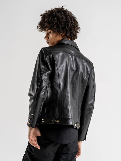 Black & Gold Leather Jacket