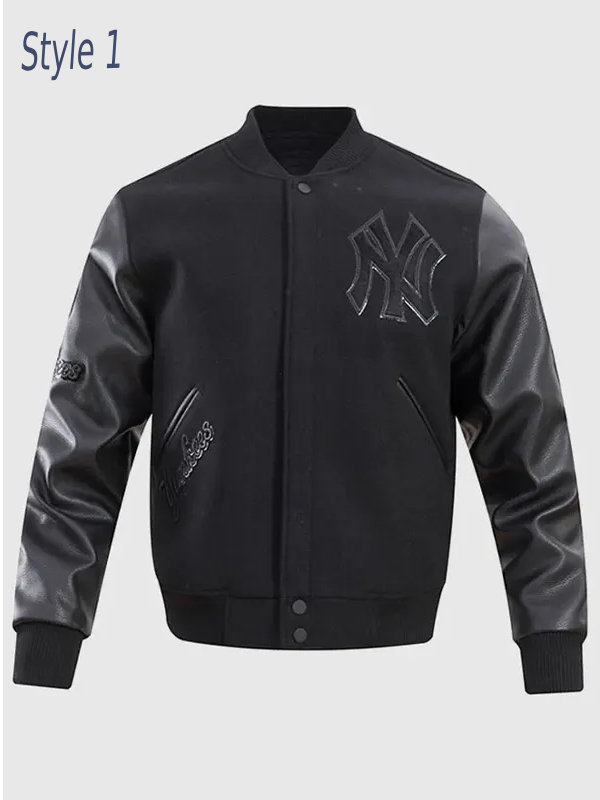 Black MLB Varsity Jacket